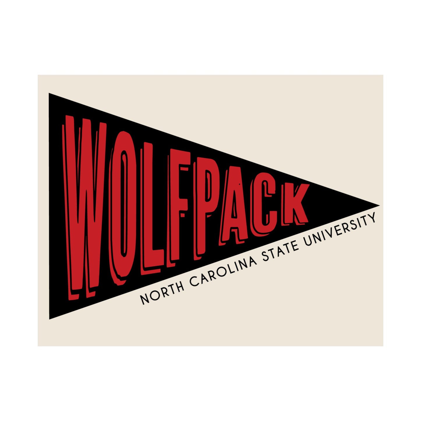 Wolfpack Pennant- Black
