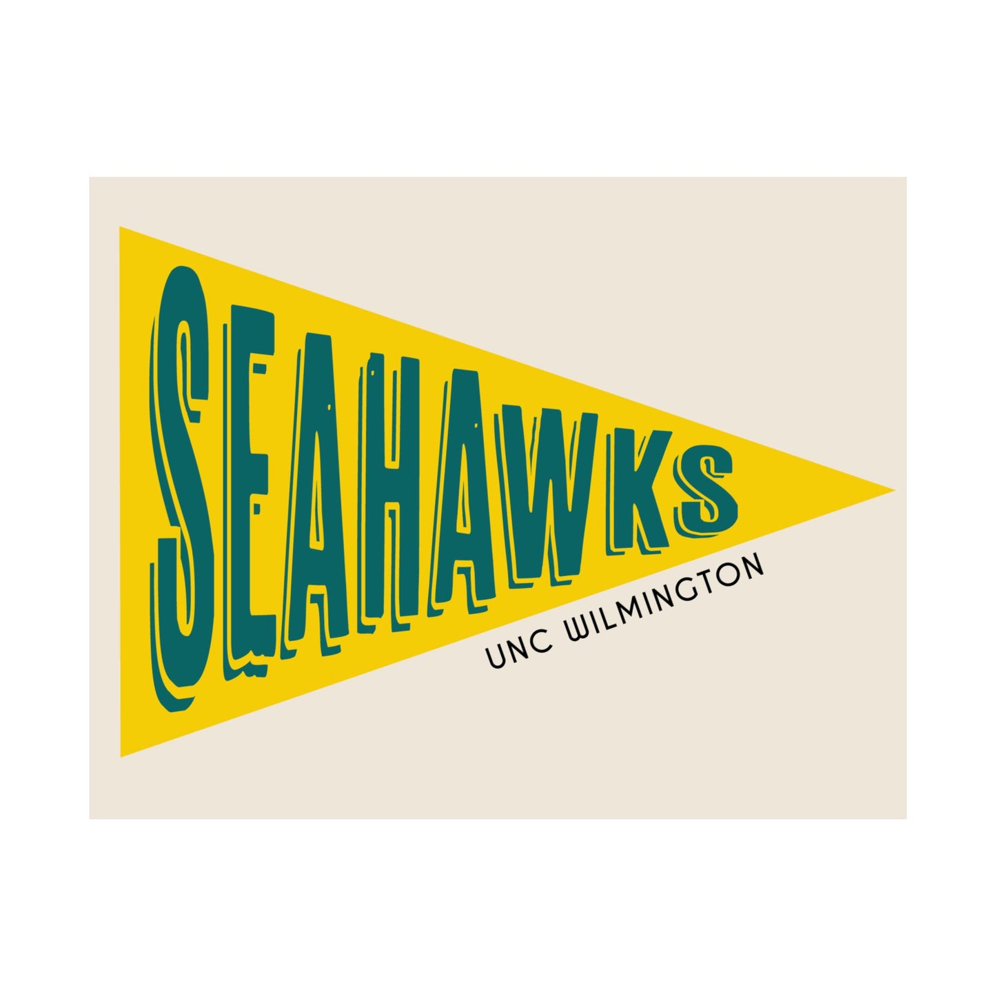 Seahawks Pennant- Yellow