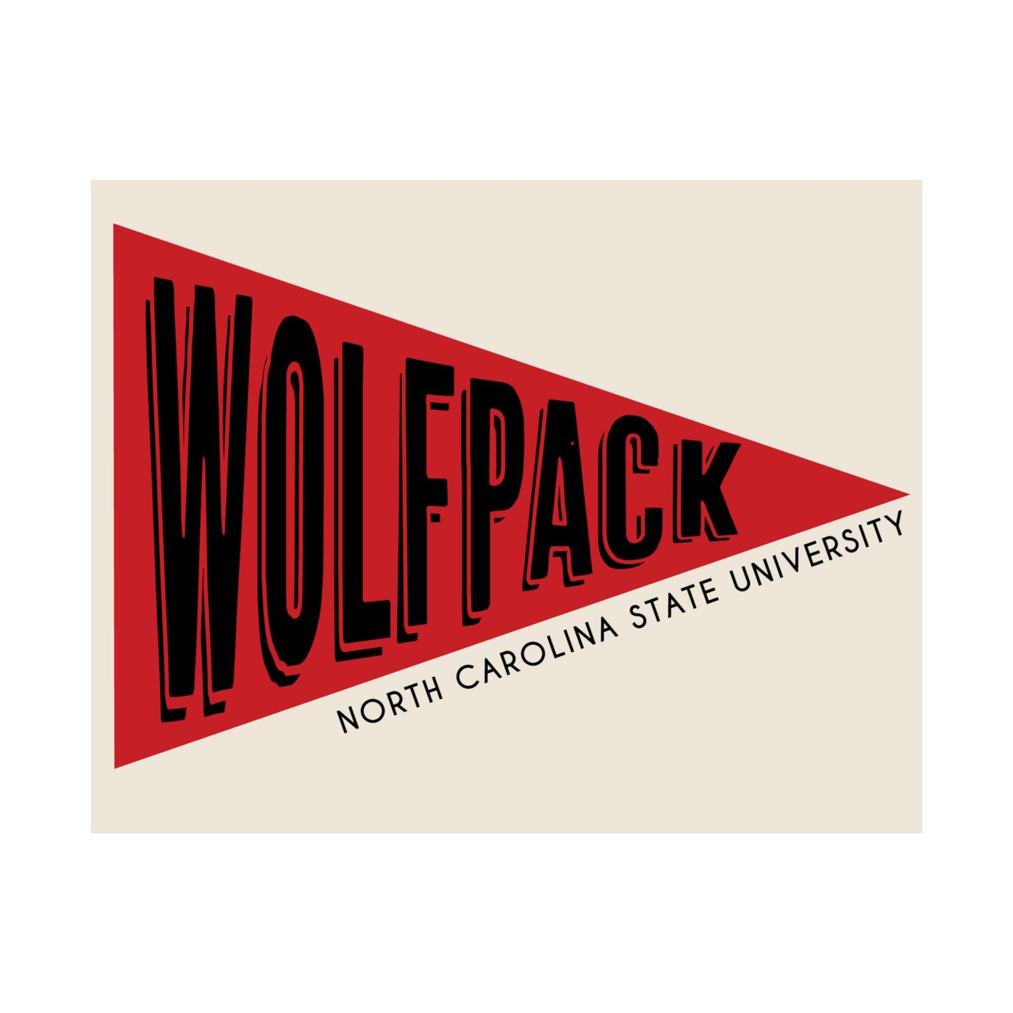 Wolfpack Pennant- Red