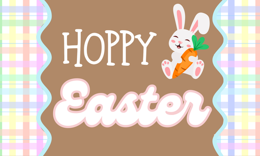 Hoppy Easter Gingham Banner