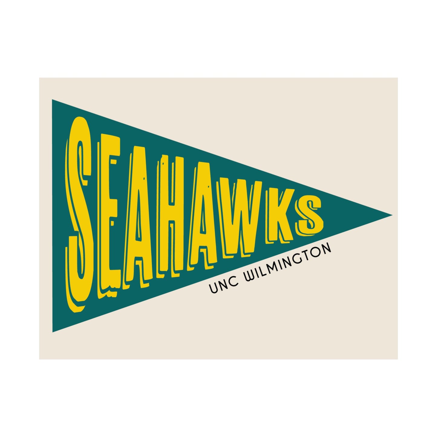 Seahawks Pennant- Turquoise