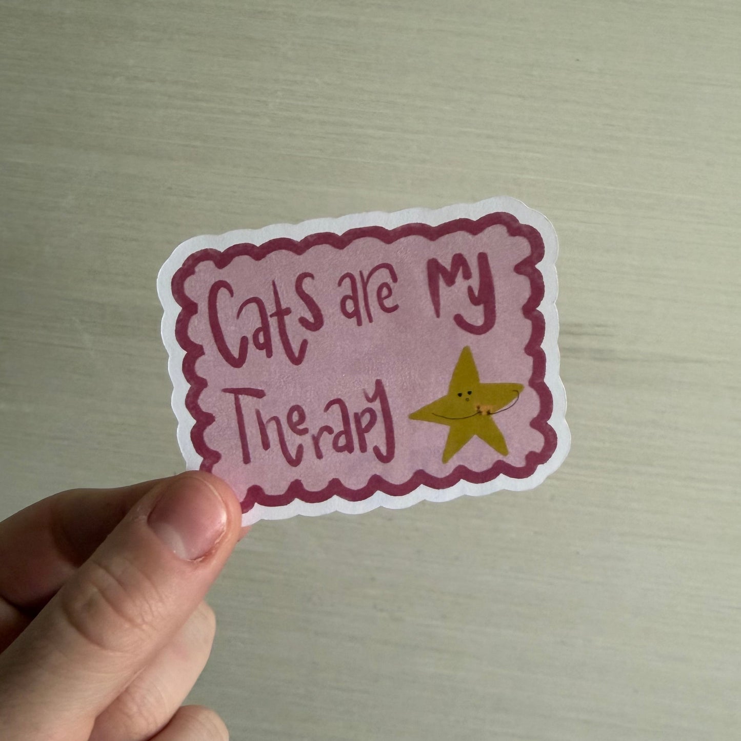Cat Therapy Sticker