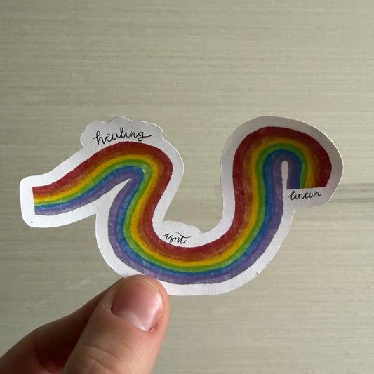 Healing Isn't Linear Sticker