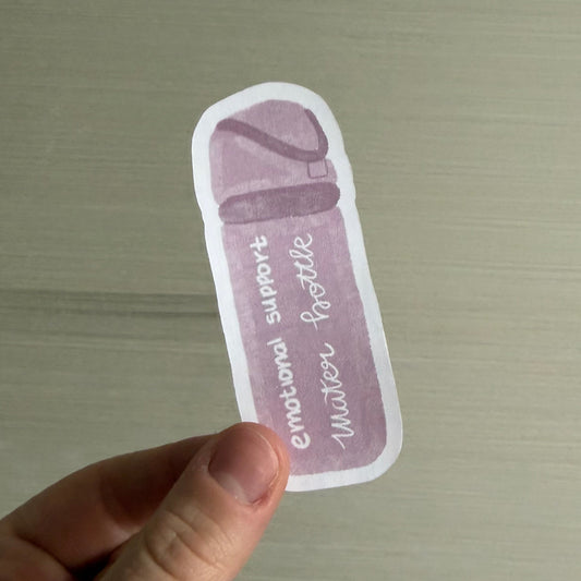 Purple Owala Emotional Support Sticker